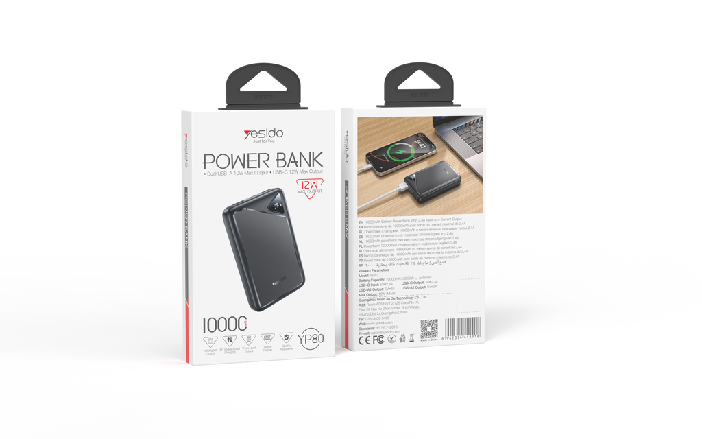 Yesido Power bank 10000 mAh 10W Max Output