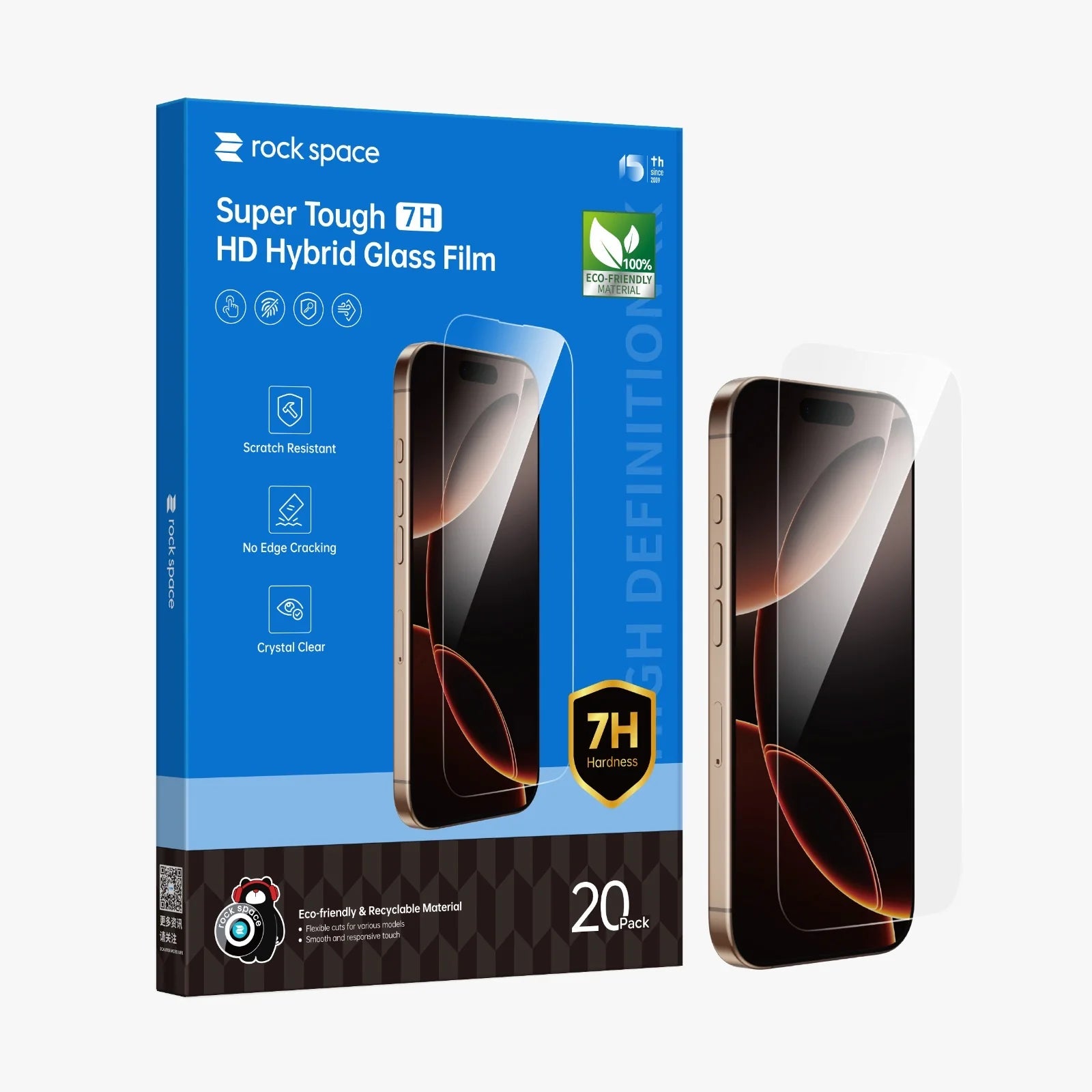 Rockspace 7H HD Hybrid Glass Film