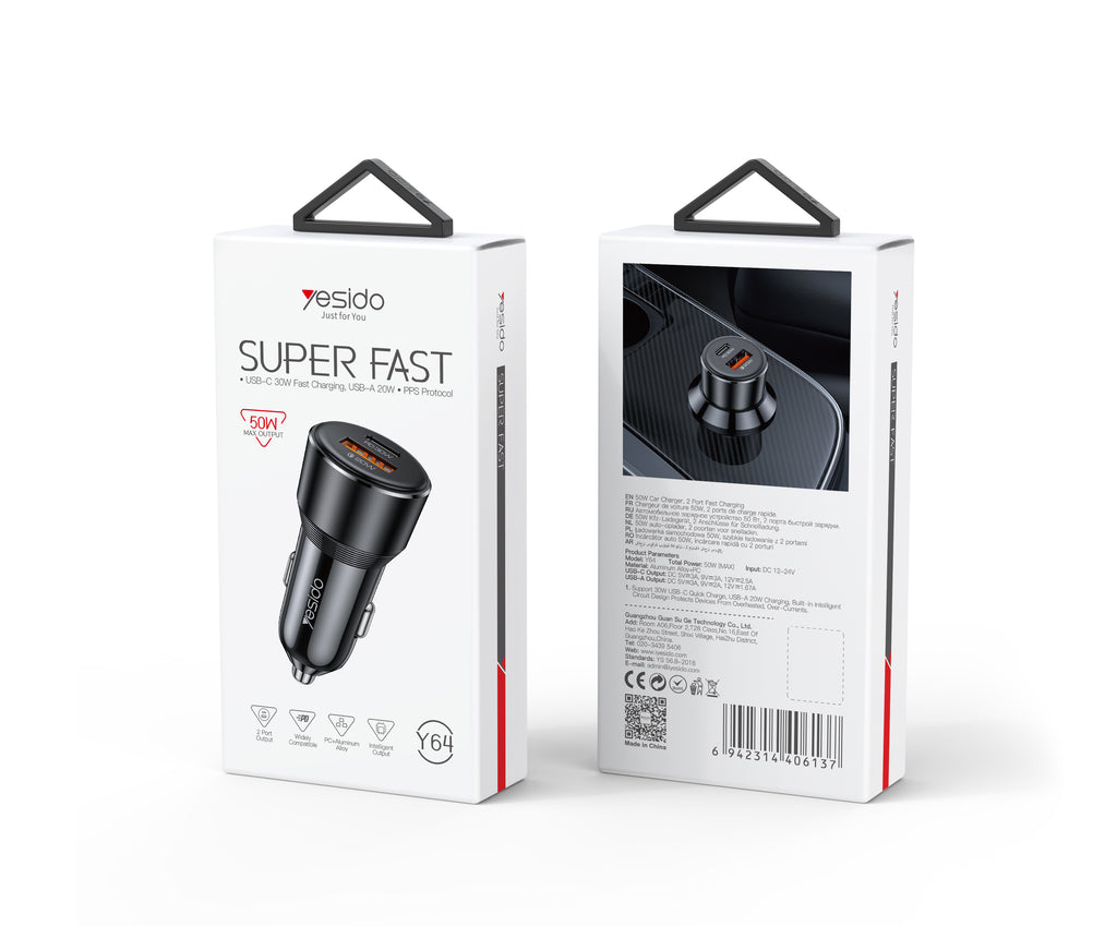 Yesido Super Fast Car Adapter