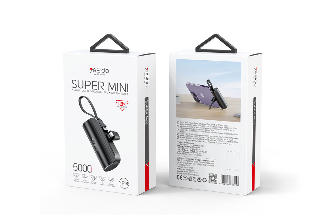 Yesido Super MINI Power Bank 12W Output 5000 mAh