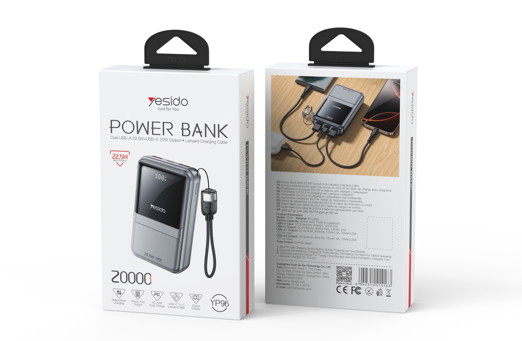 Yesido Power Bank 20000 mAh 22.5W